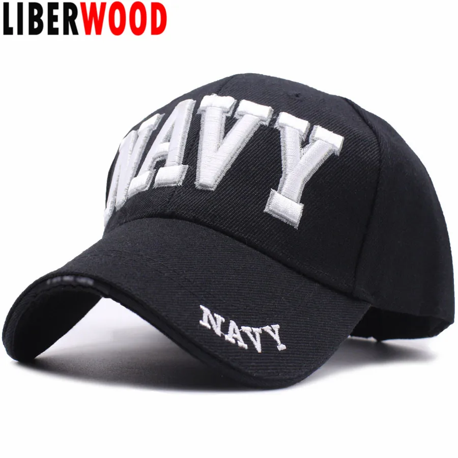 Кепка LIBERWOOD Мужская тактическая с вышивкой темно синяя бейсболка морской марки