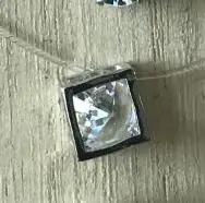 Square Новинка, модное квадратное ожерелье из искусственного жемчуга, циркония, циркония, невидимое прозрачное женское ожерелье с леской - Окраска металла: Square