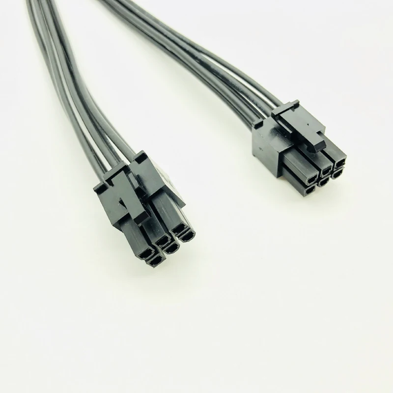 Новинка PCIE 6 контактный двойной кабель питания с втулкой для ПК PCI Экспресс