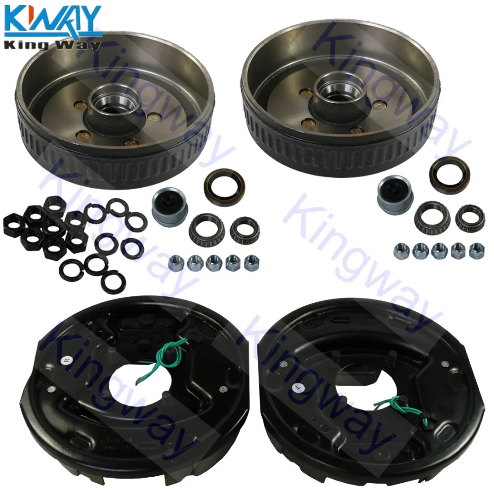 Бесплатная доставка-King Way - 2 шт. Прицеп 10 &quotX2-1/4&quot электрический тормоз 5 на 4