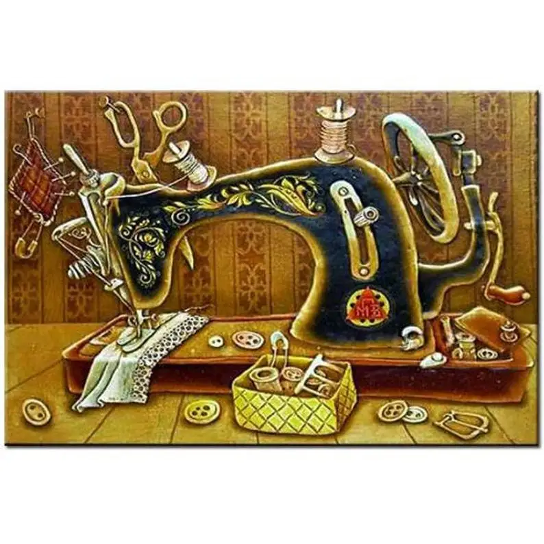 

D Diamond Painting Diamond Mosaic "Sewing Machine" Diy Diamond Embroidery Square Full Drill Cross Stitch Kit