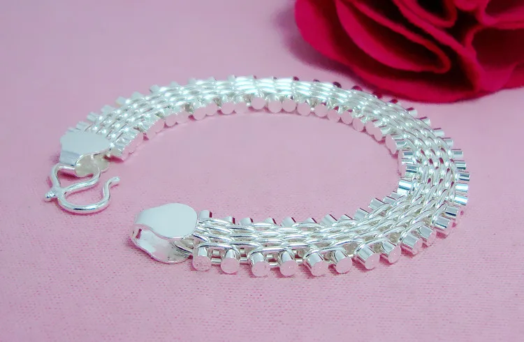 Модный Индивидуальный браслет Боулинг для женщин Твердое Серебро 925 пробы 13 мм 20