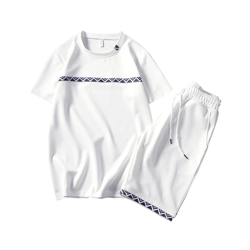 Летняя мужская футболка с короткими рукавами повседневный костюм корейские