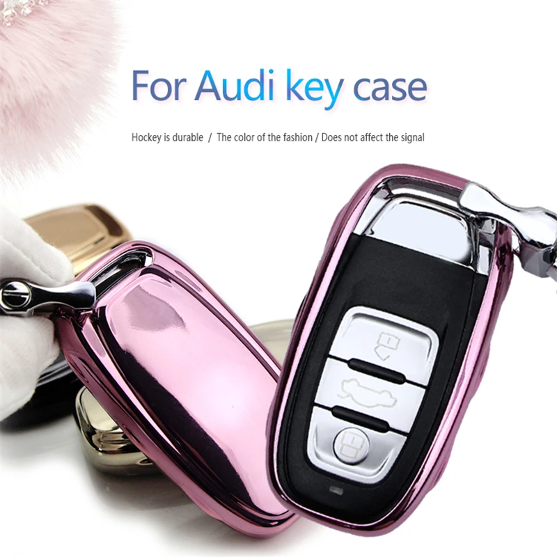 Новый мягкий чехол для ключей из ТПУ Audi A3 8P 8L A4 B5 B6 B7 B8 B9 RS3 A6 C5 C6 C7 4F Q5 Q7 аксессуары
