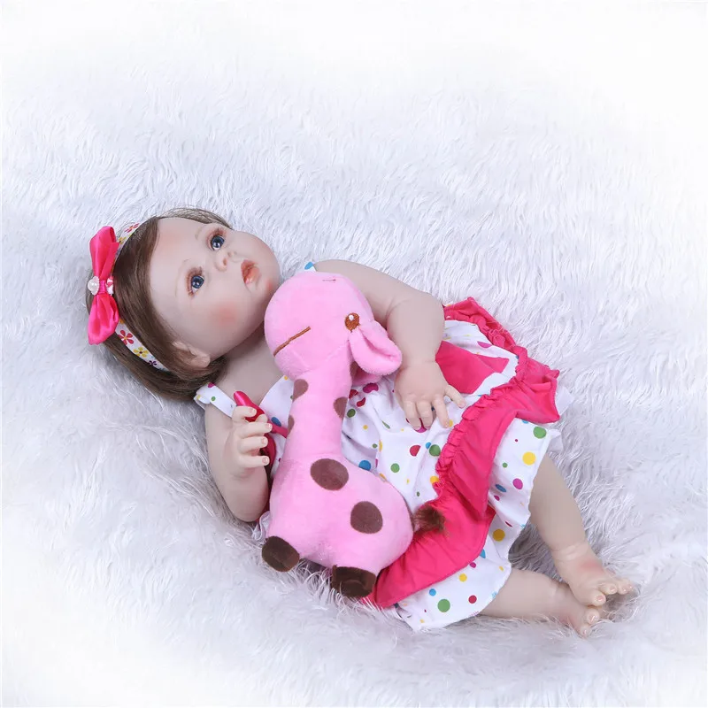 NPK 55 см куклы для новорожденных реалистичные Bebe Reborn силиконовая кукла всего тела