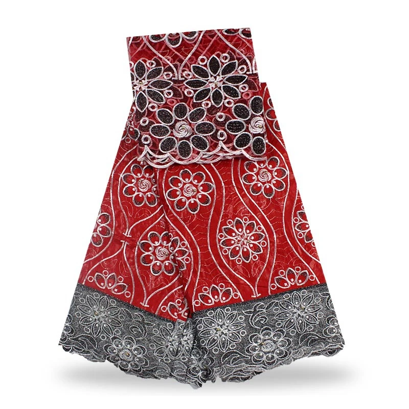 Getzner Brocade Базен Riche заводская цена Африканский кружевная ткань с блузка модная 2