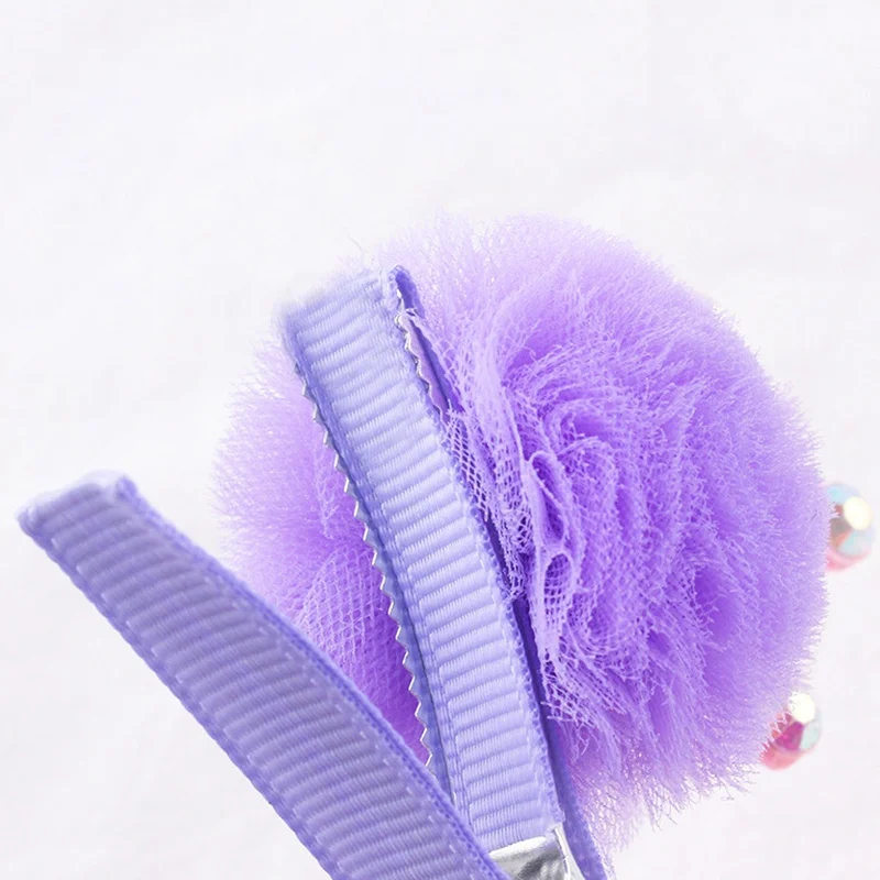 

Children Princess Hair Accessories Girls Barrettes Kid Hair Clips Cute Yarn Ball Crown Design