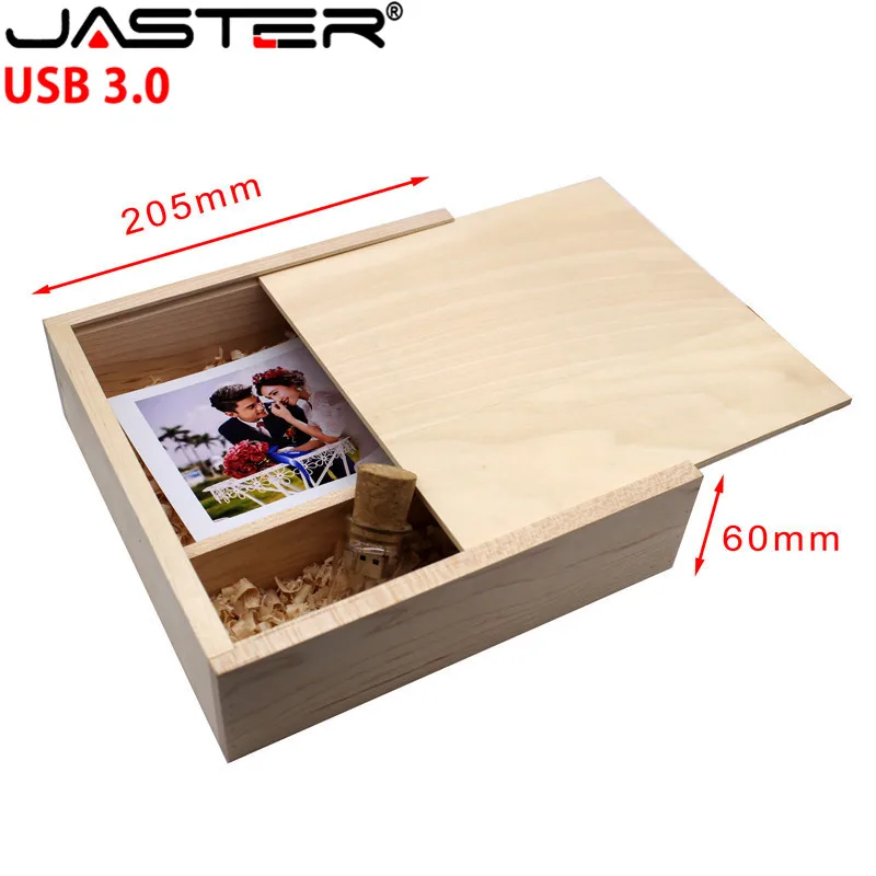 JASTER 205*205*60 мм фотоальбом деревянный USB + коробка usb флеш накопитель 4 Гб 64 ГБ 16 32