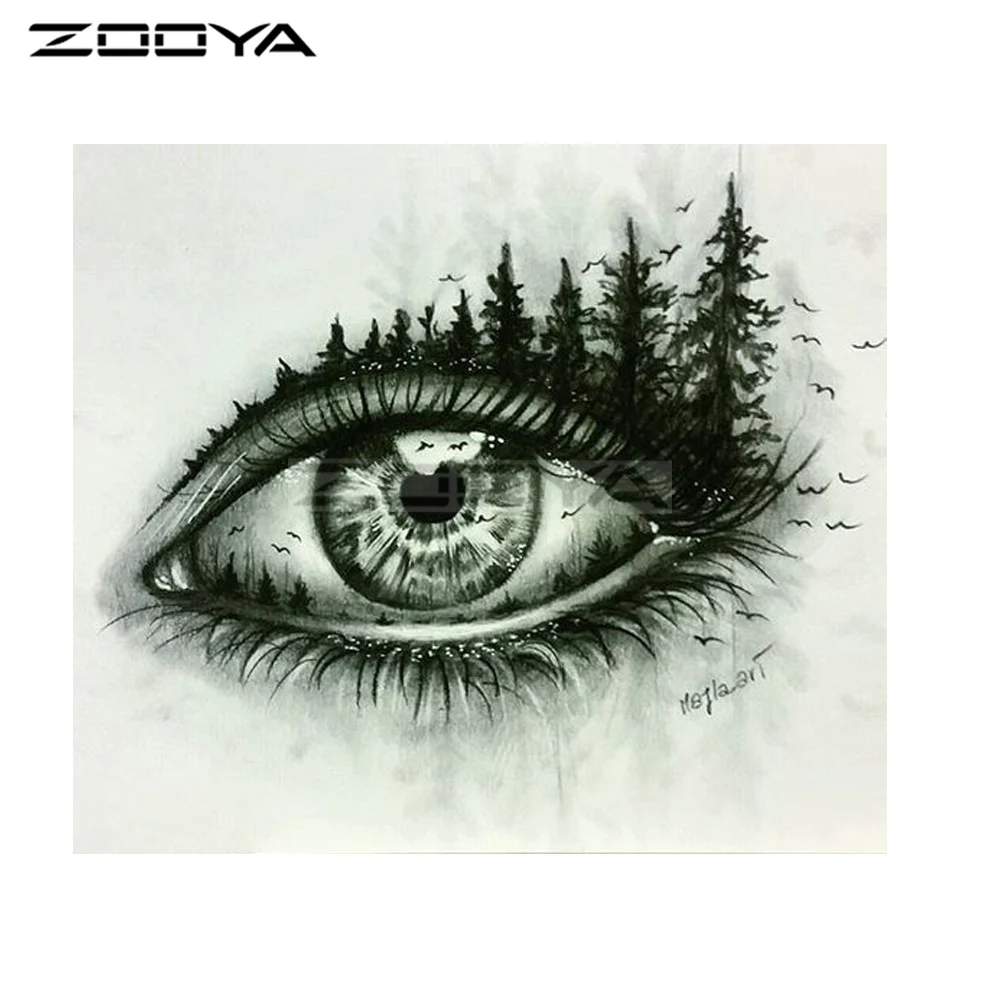 ZOOYA Алмазная вышивка продажа полный набор квадратная дрель мозаика иконы глаз