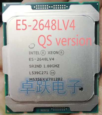 Original Intel Xeon QS version E5-2648L V4 CPU Processor E5 2648LV4 14-Core 1.80 GHz 35MB E5-2648LV4 free shipping 2648L | Компьютеры и