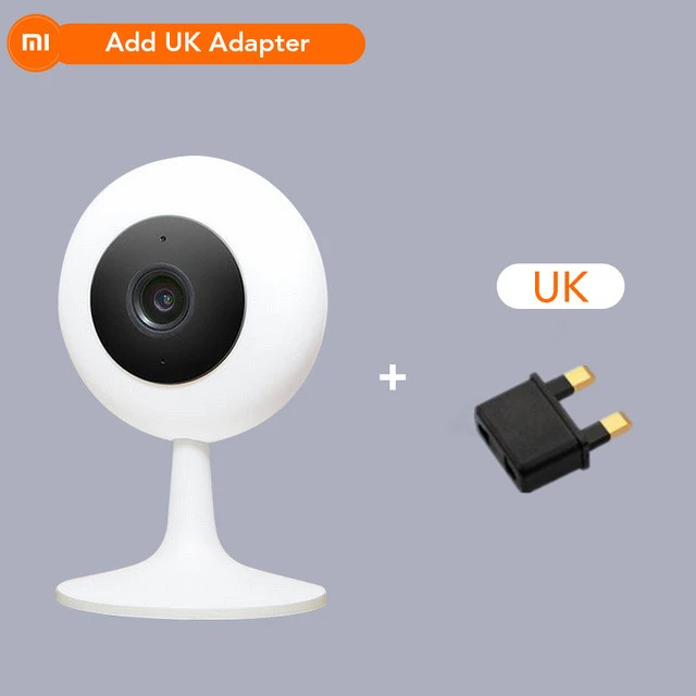 Оригинальная Xiaomi Mijia камера 1080P HD беспроводная Wifi умная камера инфракрасного ночного видения 100,4 градусов широкоугольная домашняя камера Xiaomi - Цветной: Add UK Adapter