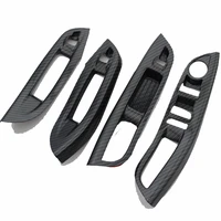 three styles of abs car window lifter panel frame decoration cover trim sticker for ford focus mk 3 4 mk3 mk4 accessories
