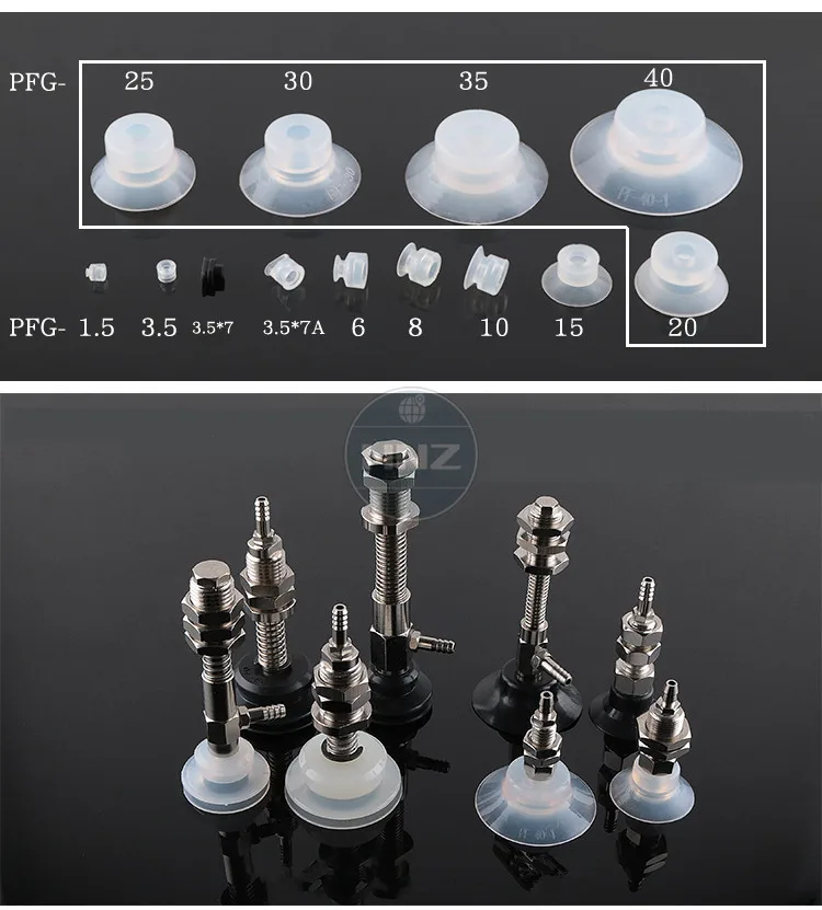 Flat Vacuum Pad NAPFTS/PFG20 25 30 35 40 Robot manipulator accessories Industrial vacuum sucker with locking fitting NBR/SI |