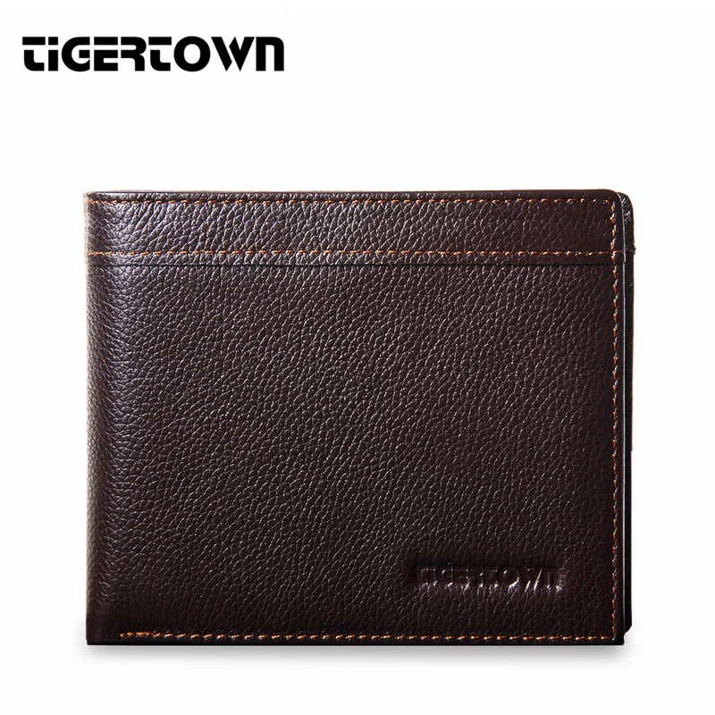 Мужской кошелек TIGERTOWN из натуральной воловьей кожи классический клатч тройного