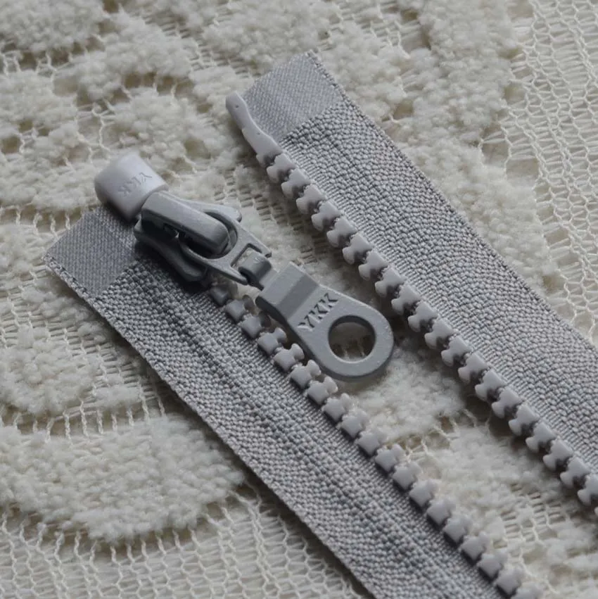2 шт./партия длинный YKK молния синий черный красный кофе один открытый конец пластиковая Смола крепеж для пуховик Швейные аксессуары