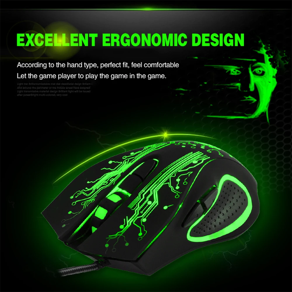 IMice X9 Проводная компьютерная мышь USB тихий геймер мыши 5000 DPI PC Mause 6 кнопок