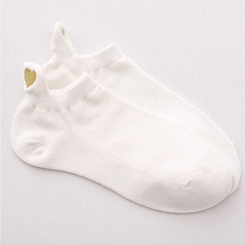 9 Fashion Socks Woman New Spring 1 Pair Ankle Socks Girls Cotton Color Novelty Women Fashion Cute Heart Casual Socks Lady - Цвет: 9