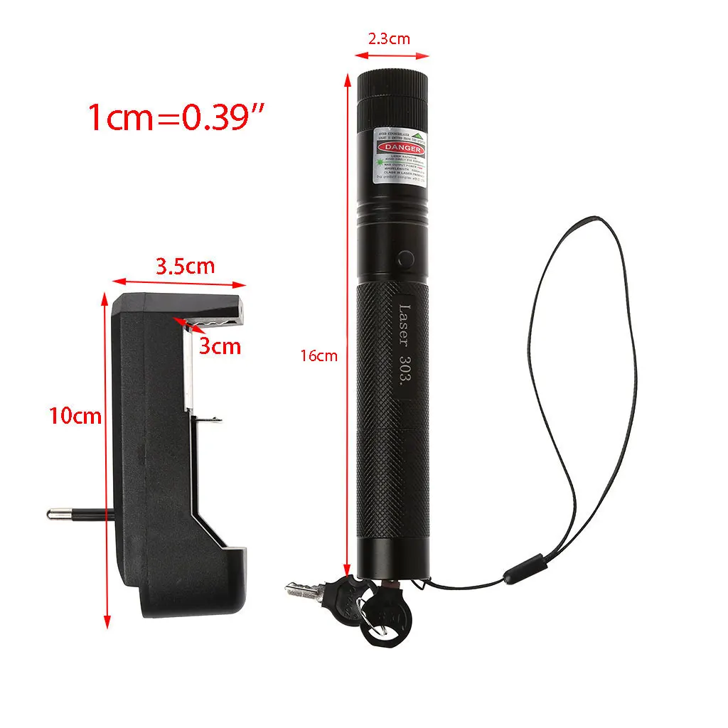 Зеленая лазерная ручка с регулируемым фокусом горящий луч + зарядное устройство