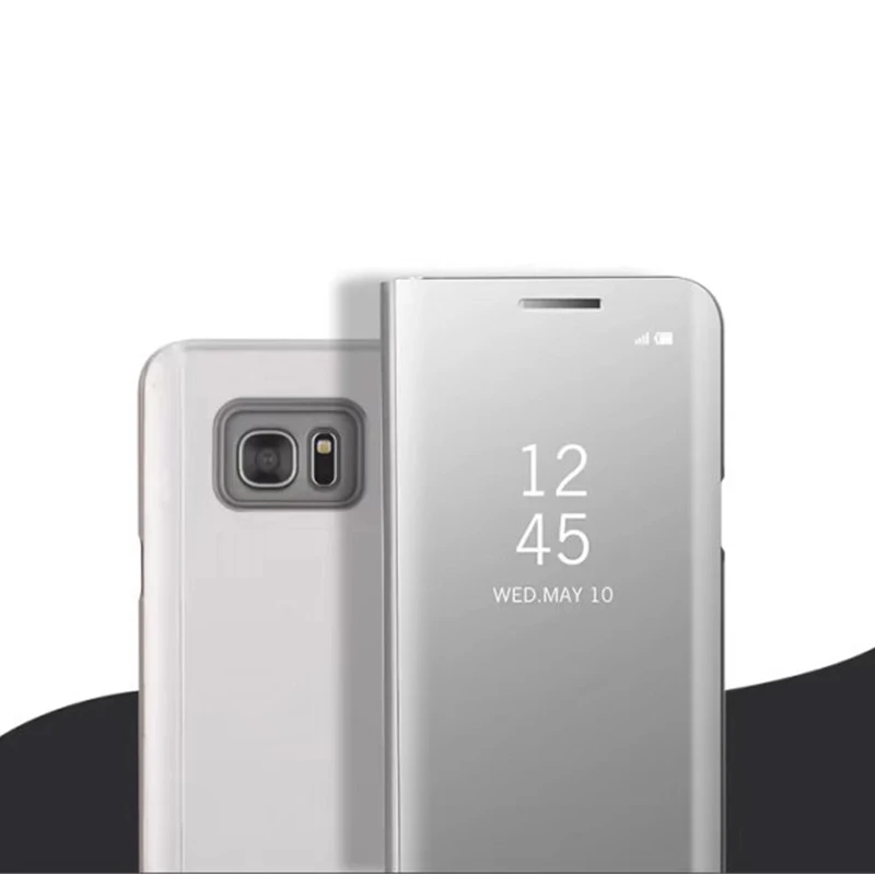 Smart View Зеркало чехол для samsung Galaxy S9 плюс Примечание 8 S8 S7 край A5 A7 A8 A6 J4 j6 J8 2018 кожаный