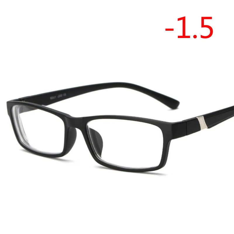 Myopia 150 Готовые Очки для близорукости, унисекс, квадратные студенческие диоптрийные очки для близорукости, женские мужские-1,0-1,5-2,0-2,5-3,0-3,5-6,0 - Цвет оправы: Myopia 150