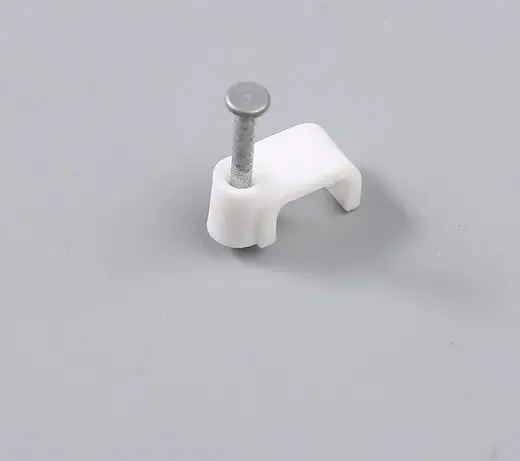 100 шт./пакет 4 мм Кабельные зажимы кабельные квадратные белые|nail wire clips|cable clipcable nail |