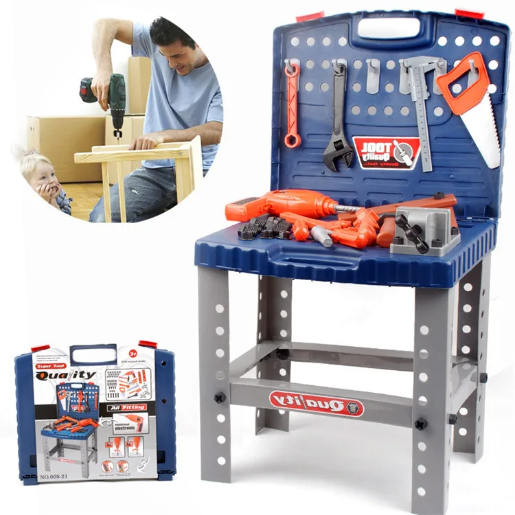 Детский набор инструментов, набор пластиковых столярных инструментов, набор игрушек для мальчиков