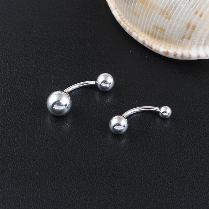 925 sterling silver navel ring body jewelry S925 belly button Pull style piercing 1Pc Sale |