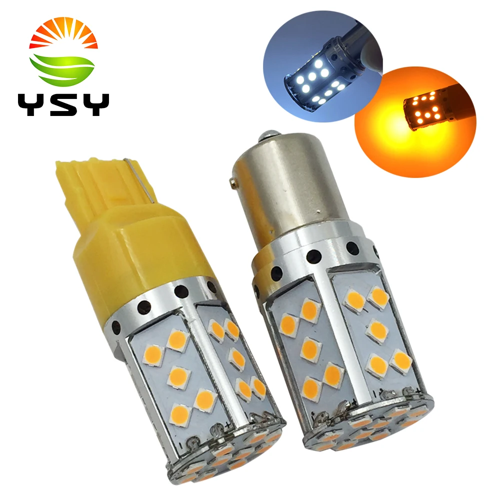 YSY 2X 1156 BAU15S 7440 LED Canbus безошибочная BA15S P21W S25 3030 35SMD Автомобильная Тормозная обратная