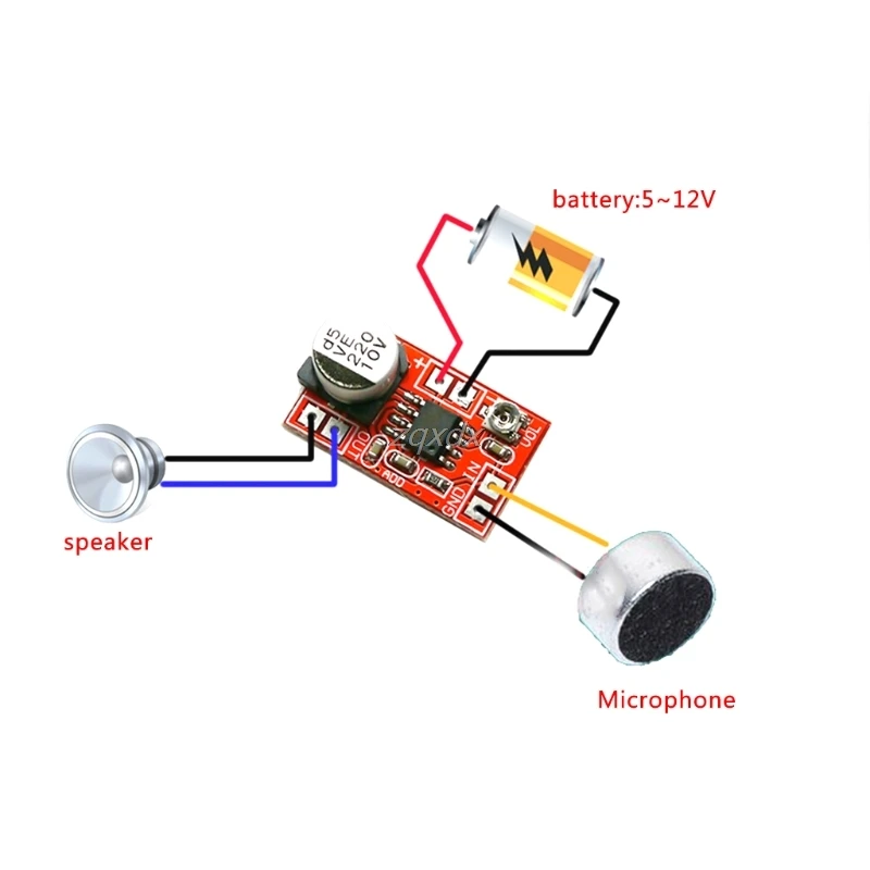 DC 5V 12V Micro eletret микрофон конденсаторный мини усилитель плата оптовая продажа и