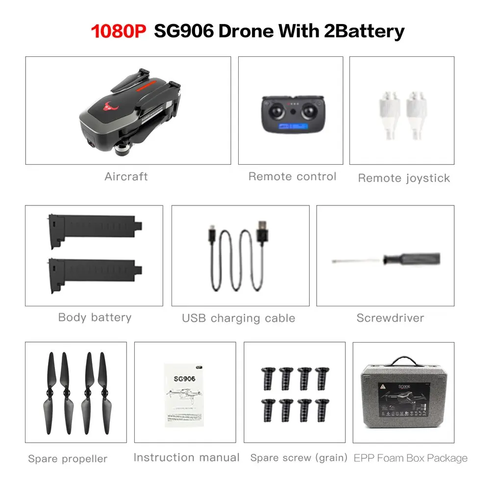 1080P 2BAT FB B SG906 gps 5G wifi FPV RC Дрон 4 K бесщеточный селфи Дроны с камерой HD RC Квадрокоптер складной Дрон VS Visuo XS816 F11 Дрон - Цвет: 1080P 2BAT FB B