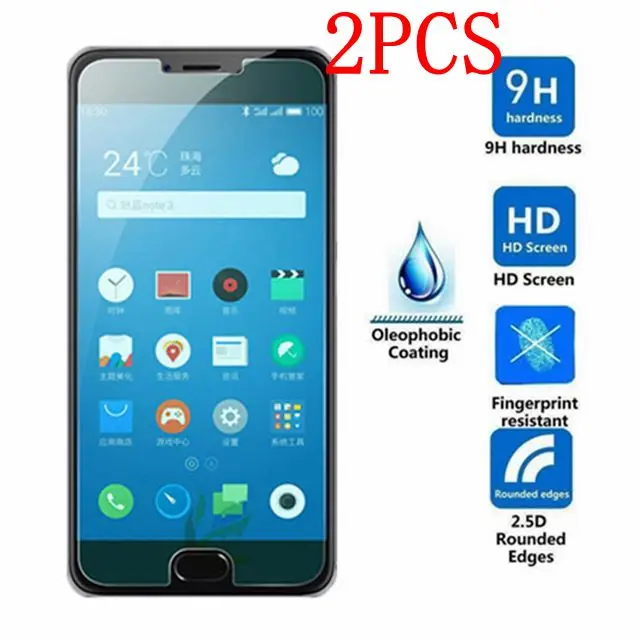 Закаленное стекло для Meizu Pro 6 защитная пленка экрана Pro6 S 2 шт.|Защитные стёкла и