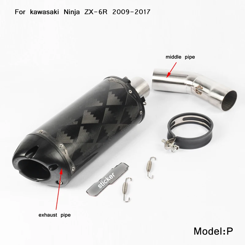 Silp on Для Кавасаки ZX-6R/636 2004- мотоциклетная средняя Соединительная труба с хвостом выхлопной трубы глушителя