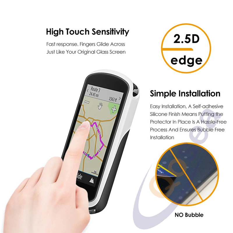 Qosea (2 упаковки) для Garmin Edge 1030 9H защитное закаленное стекло ультра прозрачное