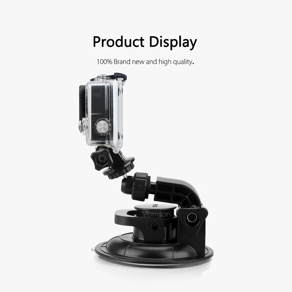 Vamson для Go Pro Hero 8 7 6 5+ 9 см диаметр автомобиля присоска штатив База крепление для Gopro аксессуары для SJ4000 для Xiaomi VP522