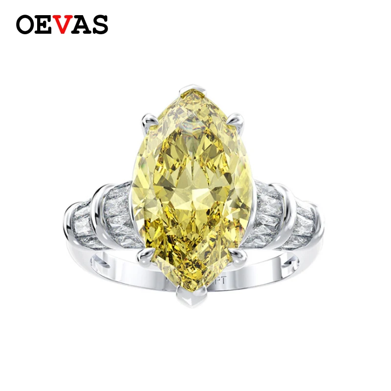 OEVAS 100% 925 пробы серебро 6 карат конский глаз создан моиссанит топаз сапфир для