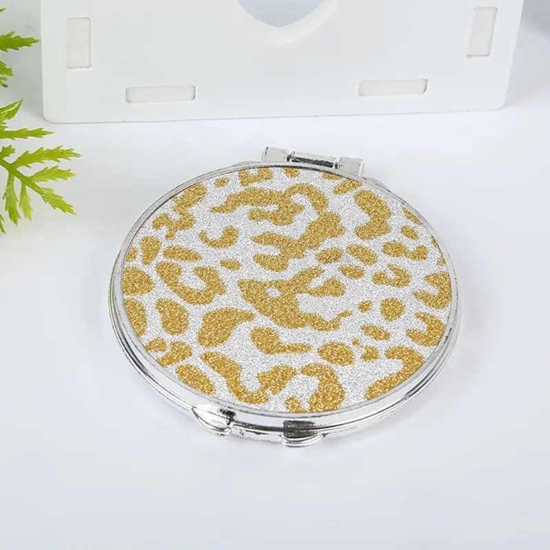 Round Glitter Mini Pocket Mirror Makeup Compact Foldable Double Dual Side Random | Красота и здоровье