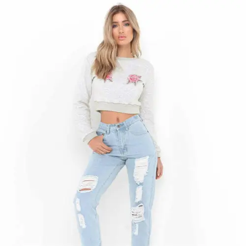 Новый женский длинный рукав круглый вырез простой базовый тянущийся топ тонкие