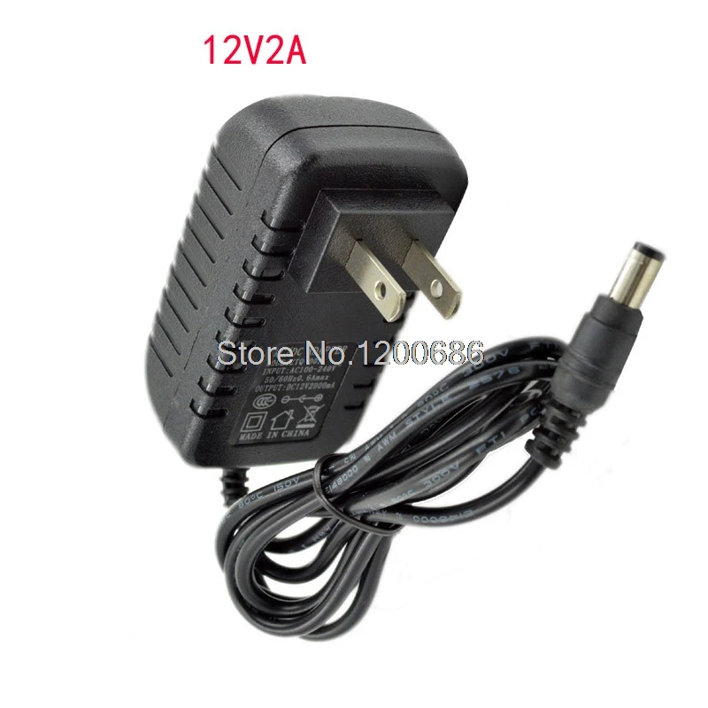 

1.2M 12V 2A 2000mA 2.1mm Plug DC Wall Power Adapter 5.5*2.1 Power Supply Adapter