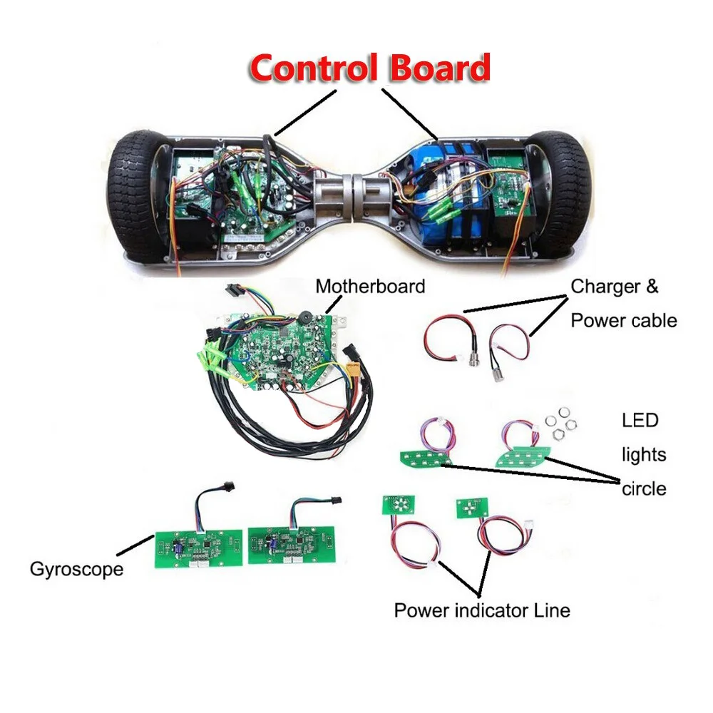 

Материнская плата Hoverboard, плата управления схемой Taotao PCB для 6,5/8/10 "2-колесный самобалансирующийся электрический скутер, скейтборд