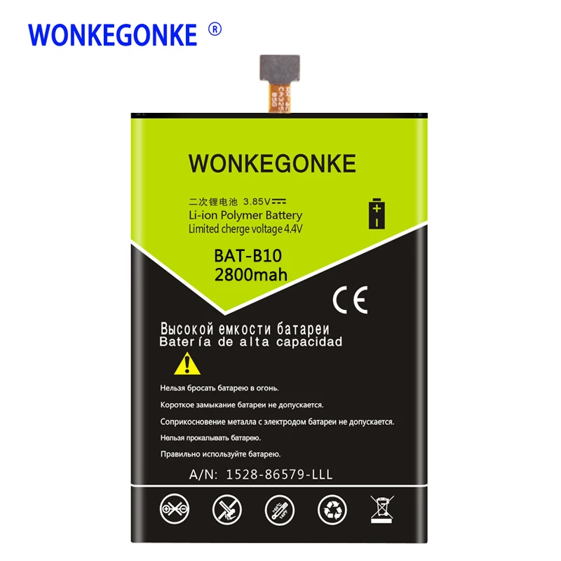 WONKEGONKE для acer BAT-B10 Liquid Jade Plus S55 литий-полимерные аккумуляторы Bateria | Мобильные