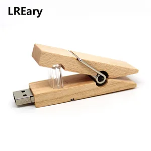 Usb-флеш-накопитель с деревянным зажимом, 481632 ГБ