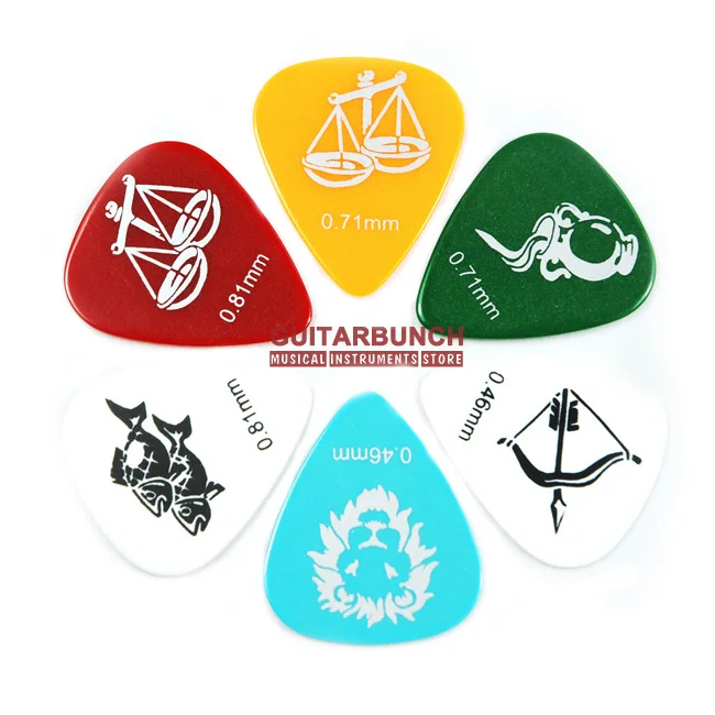 120 шт гладкие целлюлоидные Созвездие гитарные палочки plactrum plactra 0 46/0 71/0 81 мм|picks