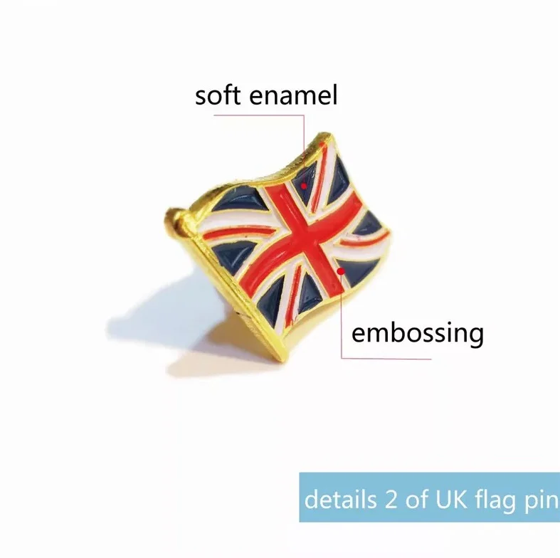

Manufacturers direct sale of British flag brooch iron bow paint badge clothing collar pin