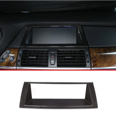

Carbon Fiber Style ABS Chrome Car Navigation Screen Frame Trim For BMW X5 E70 2008-2013 Accessories
