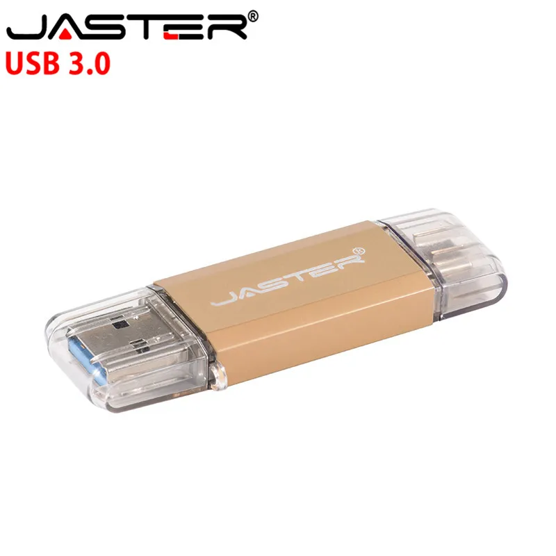 JASTER TYPE C USB3.0 USB флеш накопитель для Android системы 128 Гб 64 ГБ 32 16 4 внешний 2 в 1 флешка|USB