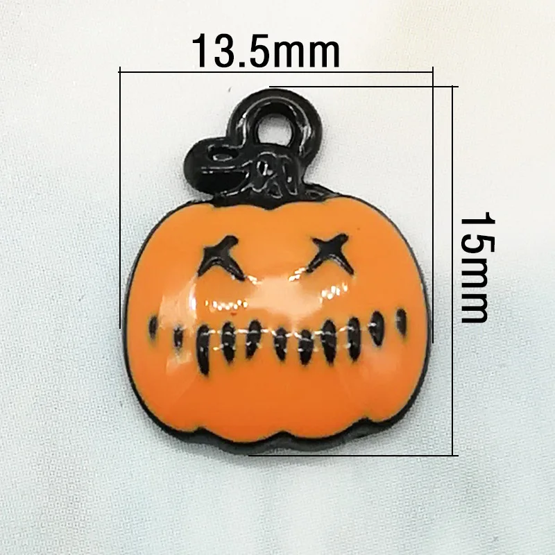 10 pcs Halloween Alloy Charms Funny Spray Paint Pumpkin Vampire Hat Ghost Enamel Pendants Jewelry DIY Accessory GiftYZ530 | Украшения и