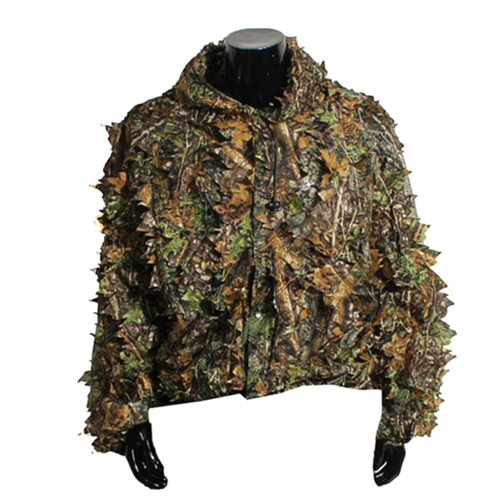 Лесной Камуфляжный костюм Ghillie камуфляжная одежда охотничий олень 3D лист