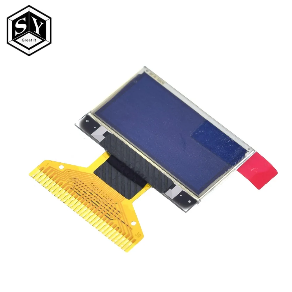 0,96 дюймов IIC Серийный белый OLED дисплей модуль 128X64 IEC SSD1306 12864 плата с ЖК-экраном GND VCC SCL SDA 0,9" для Arduino черный