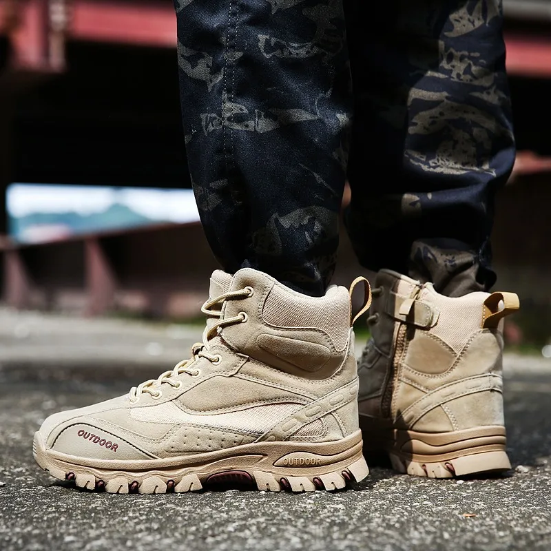 Мужские профессиональные тактические походные ботинки водонепроницаемые