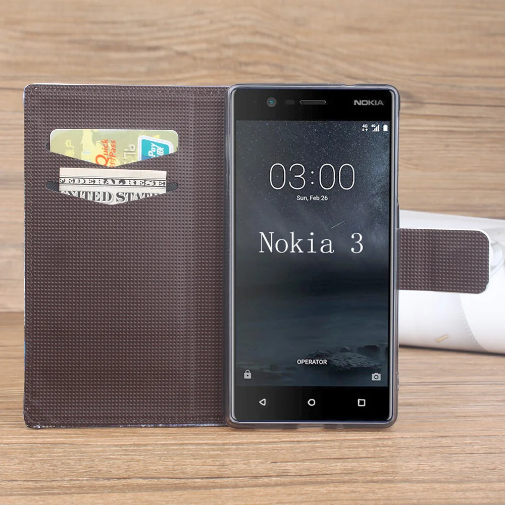 Роскошный чехол книжка для телефона с откидной крышкой Nokia 5 3 Lumia 640 XL 540 630 635 650 950 1320